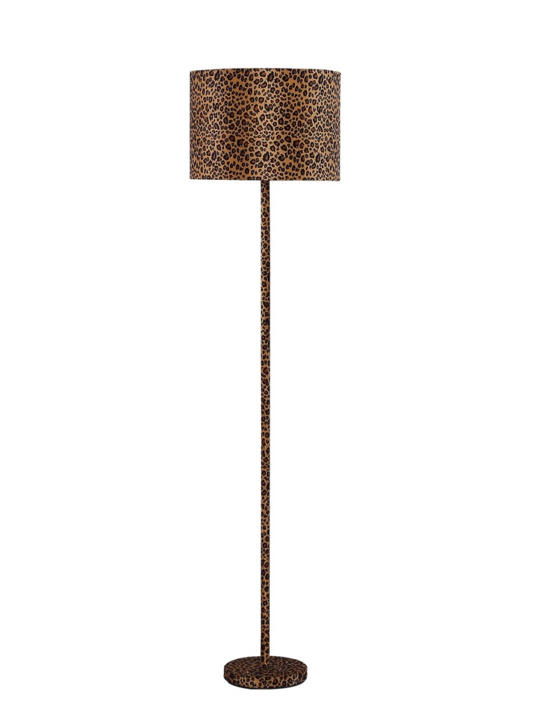 59" Orange And Black Metal Bedside Table Lamp