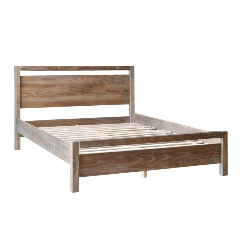 Queen Size Farmhouse Traditional Rustic Pine Platform Bed