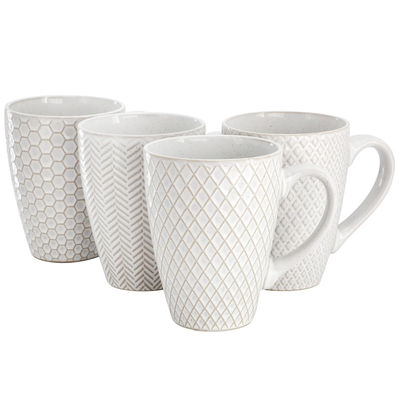 Gibson Elite Earlhart 4 Piece 16 Ounce Stoneware Mug Set