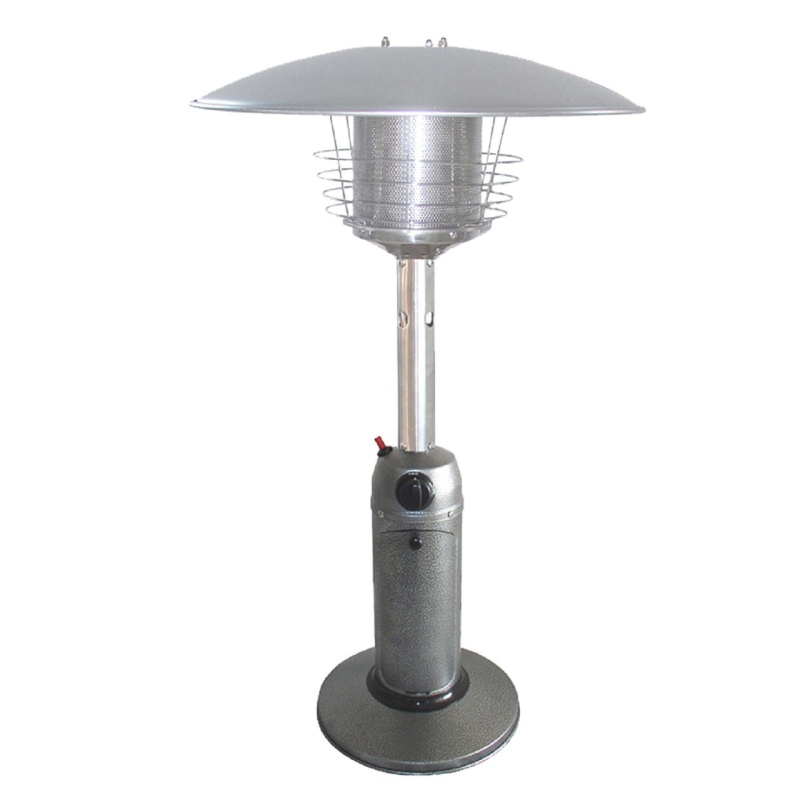 11000 Btu Silver Steel Propane Cylindrical Pole Tabletop Patio Heater