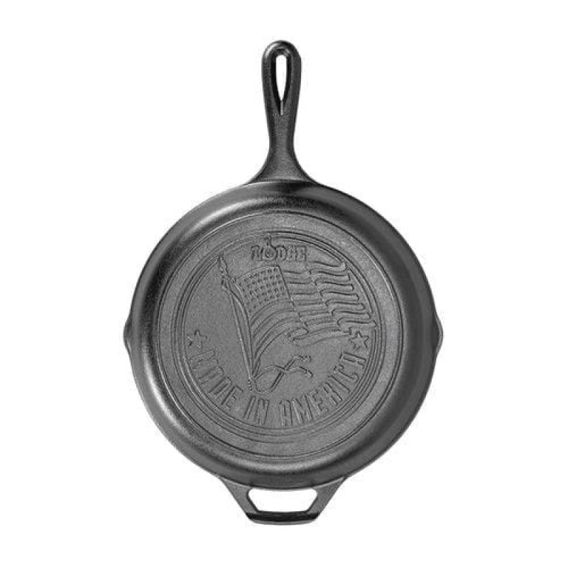 Black 10 Inch Lightweight Cast Iron Skillet Set Made In Usa