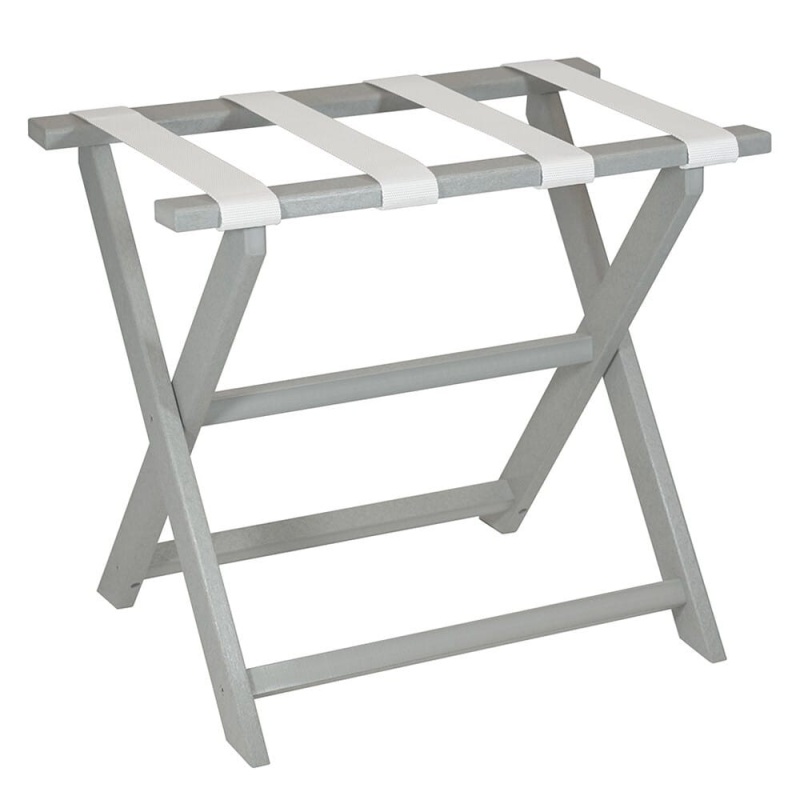 Earth Friendly Light Gray Folding Luggage Rack