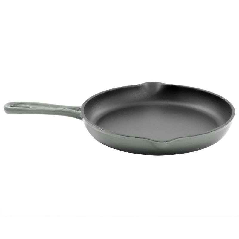 MegaChef Round 10.25 Inch Enameled Cast Iron Skillet