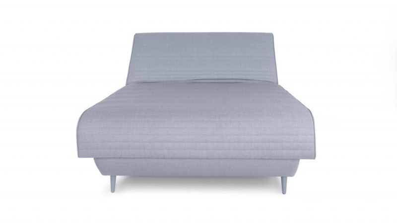 Light Gray Full Adjustable Upholstered Bed With Mattress