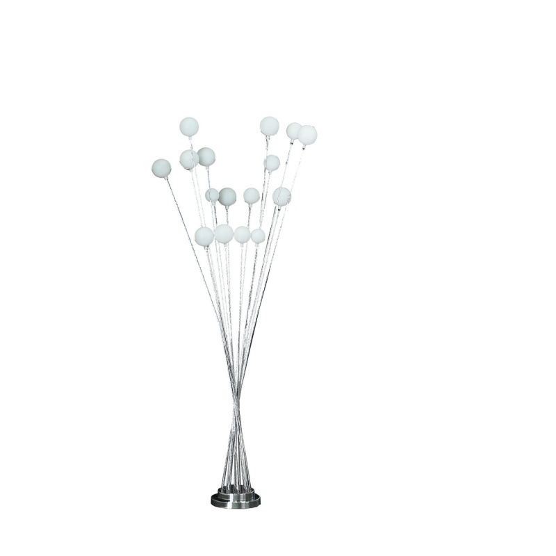 62" Chrome Multi-Light LED Novelty Floor Lamp