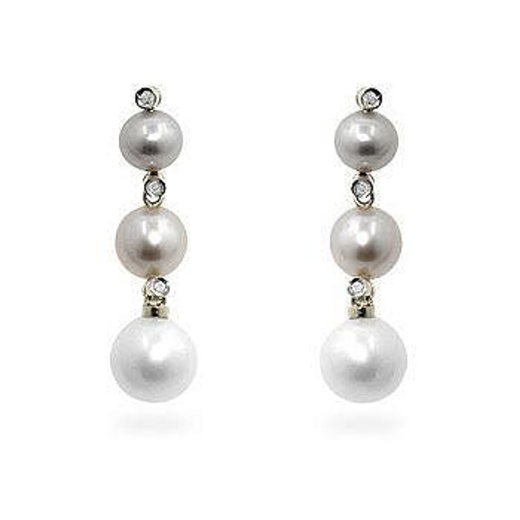 Multicolor Pearl Dangles - 14k Bonded Gold Earrings