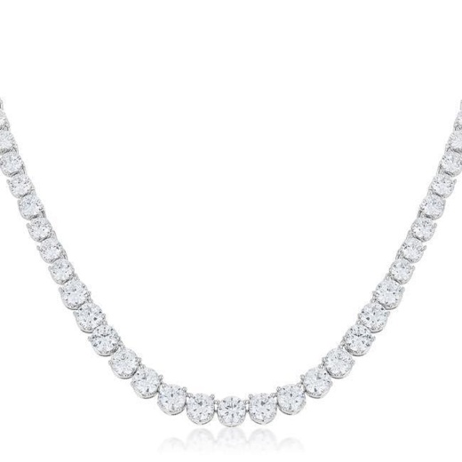 Graduated Cubic Zirconia Necklace