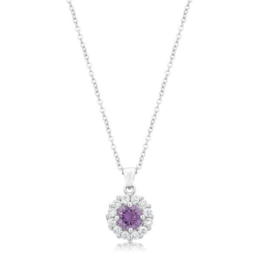 Bella Bridal Pendant In Purple