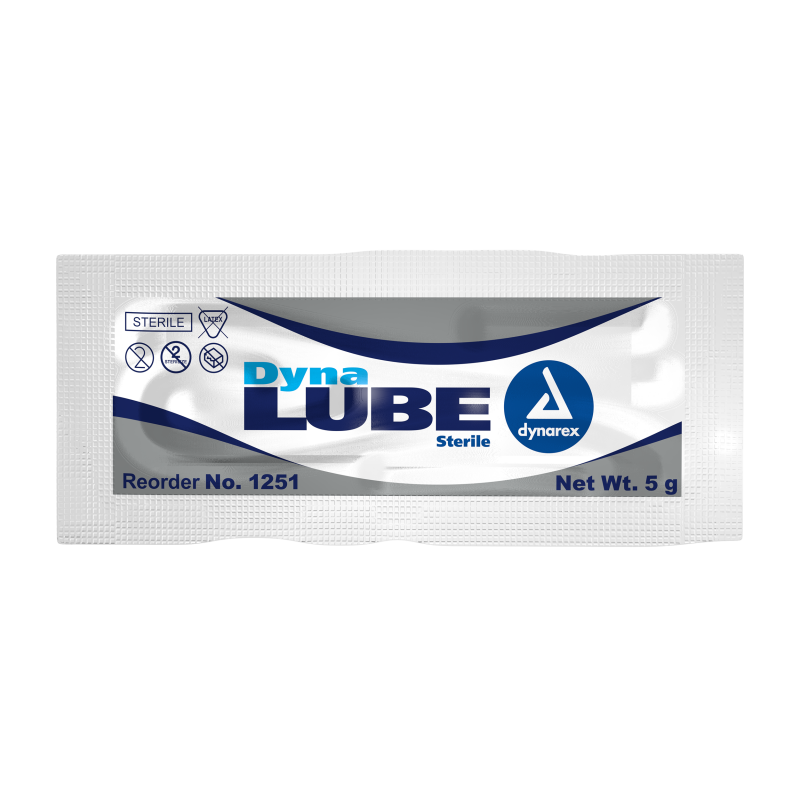 Dynalube Lubricating Jelly 5Gm Individual Packet 72/Bx 12 Bx/Cs