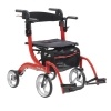 Nitro Duet Rollator And Transport Chair Red 300Lb Capacity 1/Cs