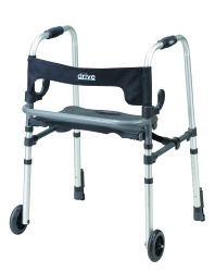 Clever-Lite Ls Walker With Seat & Push Down Brakes 1/Cs