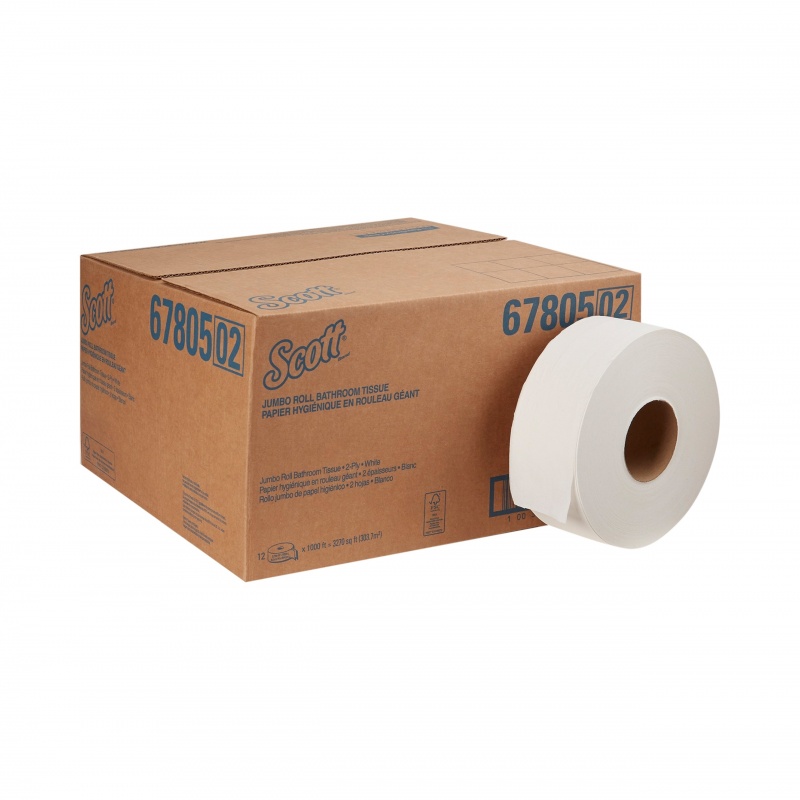 Scott Essential 100% Recycled Fiber Jrt 2-Ply Toilet Tissue 3-11/20 ...