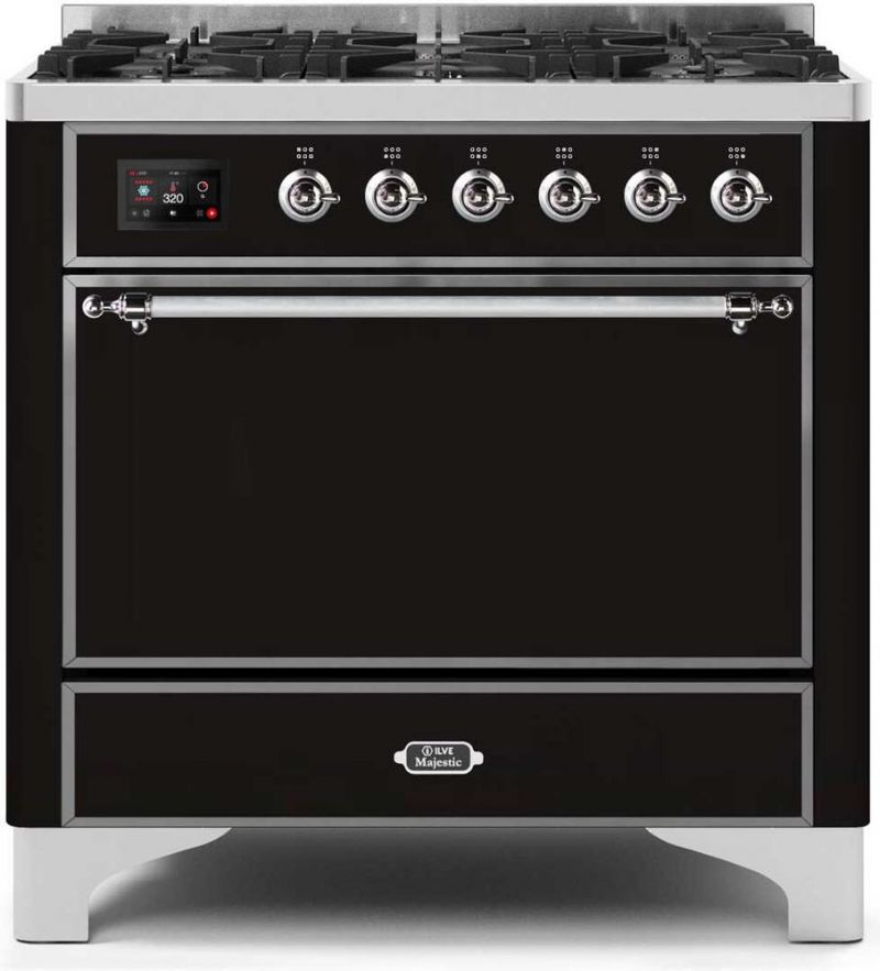 36" Majestic Ii Series Freestanding Dual Fuel Single Oven Range With 6