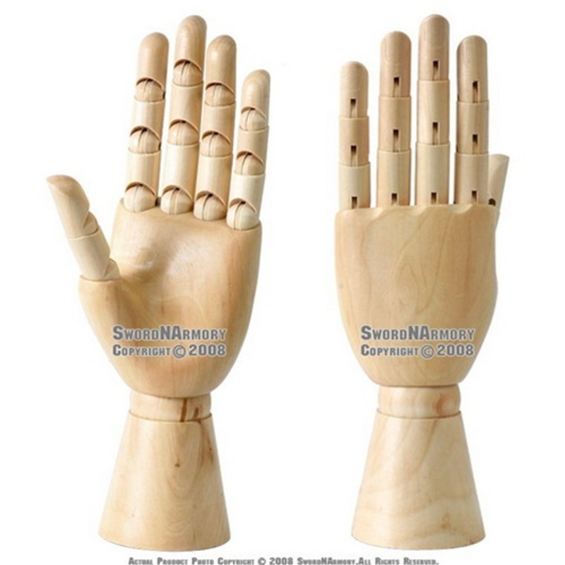 Wood Artist Left Hand With Jointed Fingers