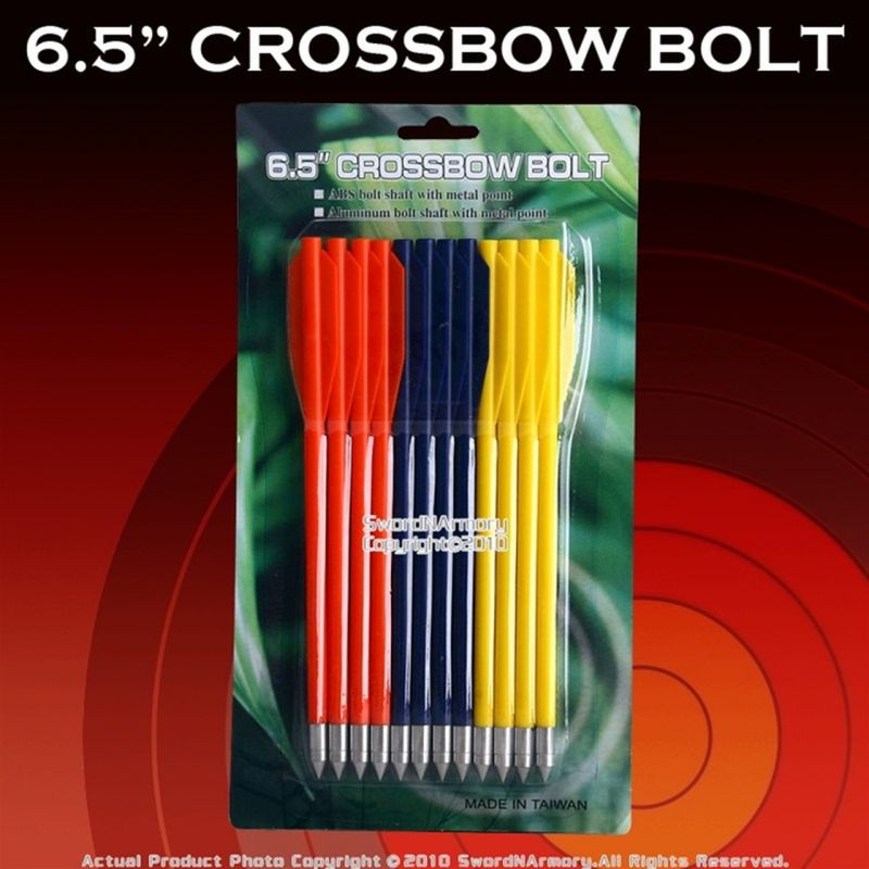 12 Pcs 6.5" 50Lbs Crossbow Bolt Arrows Abs