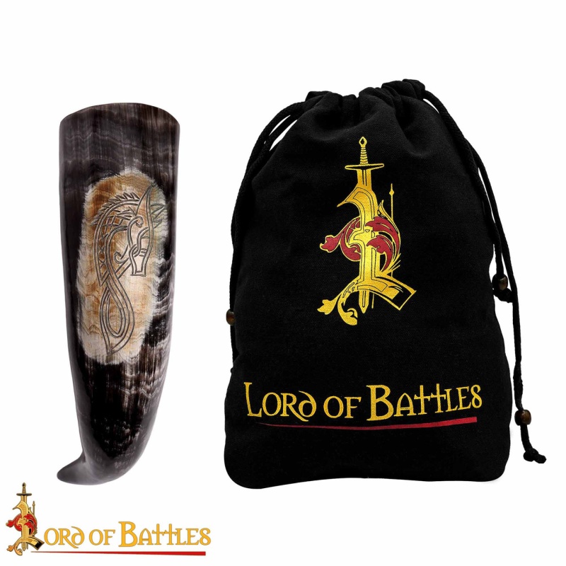 The Sea Horse Drinking Horn Handcrafted From Genuine Ox Horn