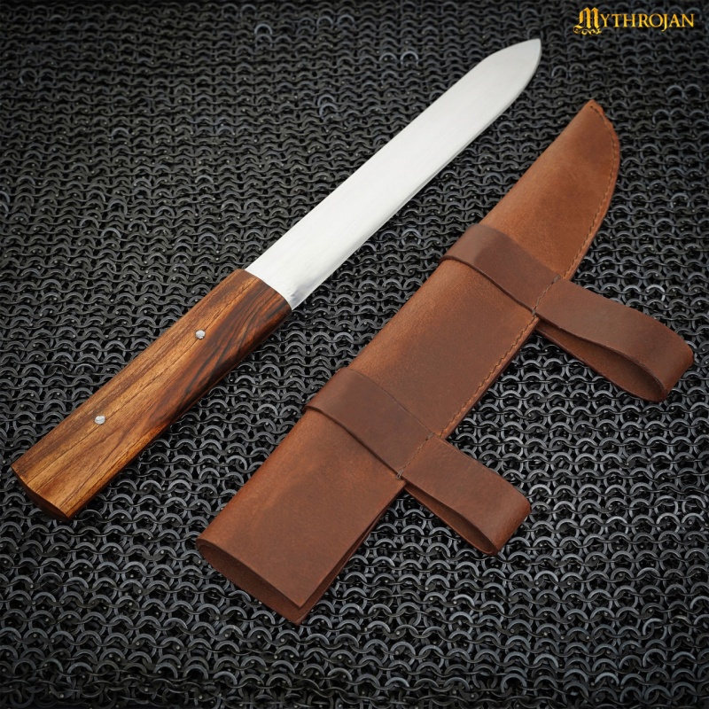 Mythrojan Viking Norse Hip Knife Vikings Seax Hand Forged Knife With Sheath 18"