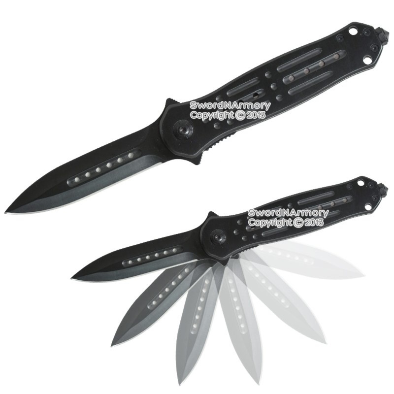 8.5" Spring Assisted Folding Knife with Nitro-Coated Blade