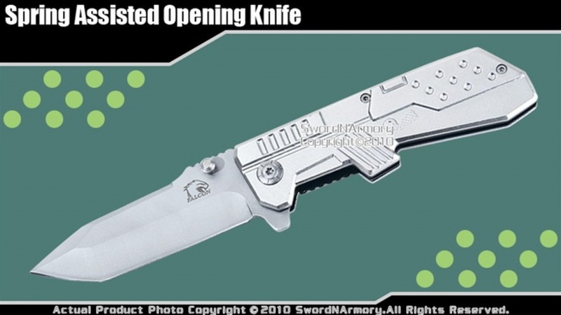 Spring Assisted Opening Knife Bounty Hunter Tanto Folder
