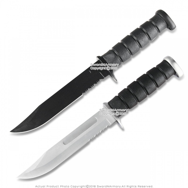 11.5" Marine Style Combat Knife Full Tang Blade Serrated