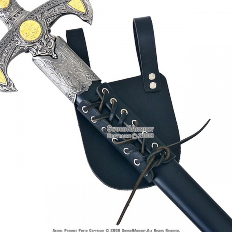 Leather Medieval Renaissance Main Gauche Dagger Sword Frog