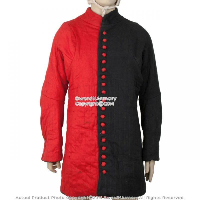 Black & Red Wma Gambeson Type 6 Arming Doublet Overcoat