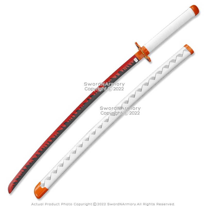 40" Abs Plastic Blade Rengoku Kyojuro Nichirin Katana Samurai Sword
