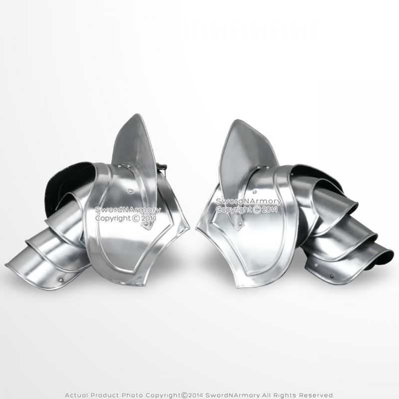 Medieval 20G Steel Body Armour Pauldron Shoulder Neck Armor With Blade Breaker