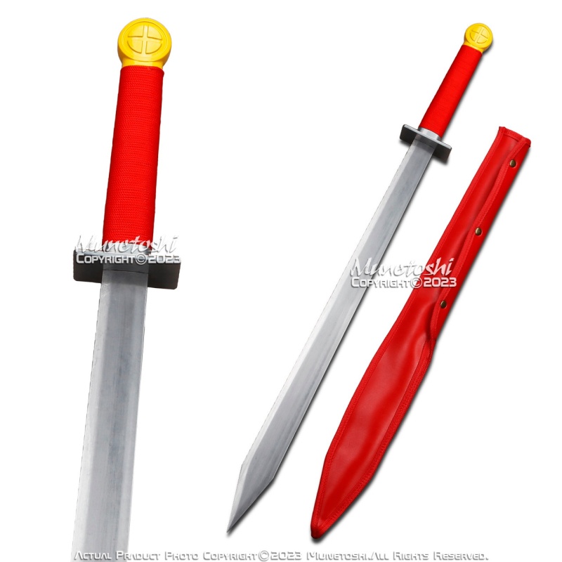 37" Scarlet Short Sword Fantasy Anime Video Game Stainless Steel Decoration Prop
