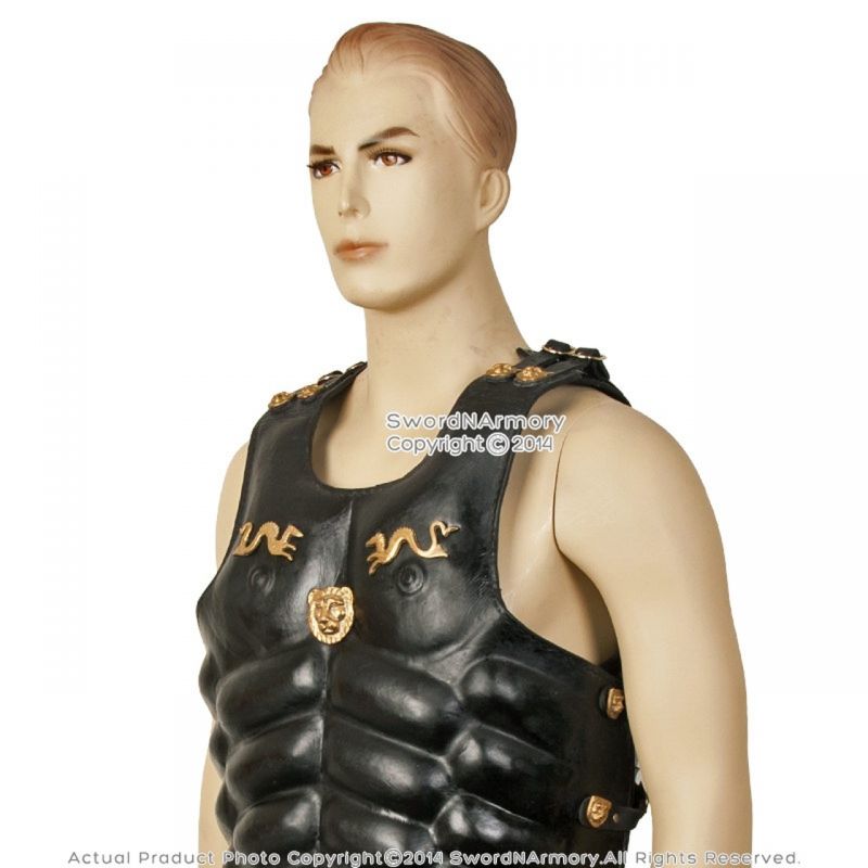 Roman Lion Genuine Leather Cuirass Breast Plate Armor with Aprons