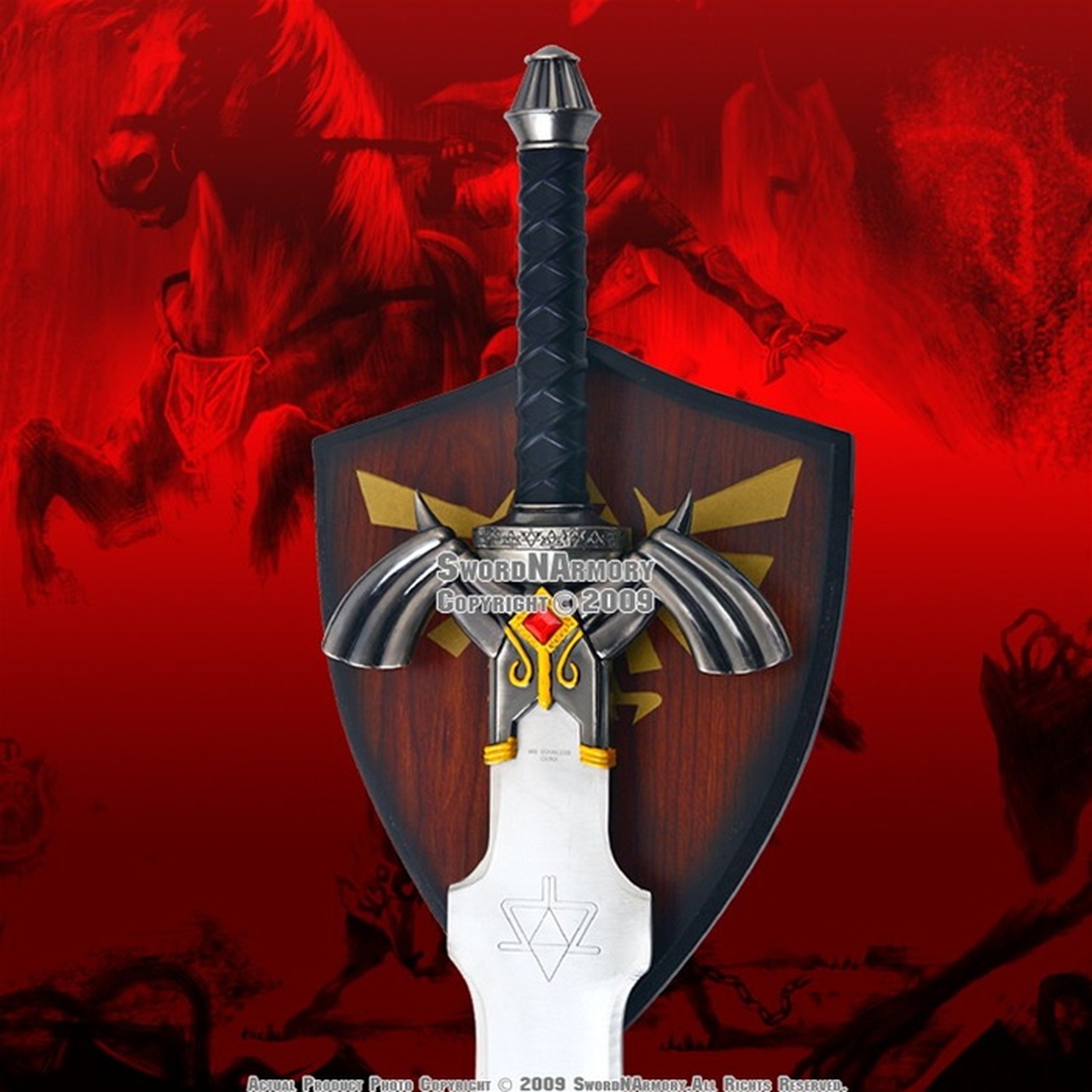 Black Dark Master Legend of Zelda Foam Shield w/ Strap Link Hylian LARP  Anime