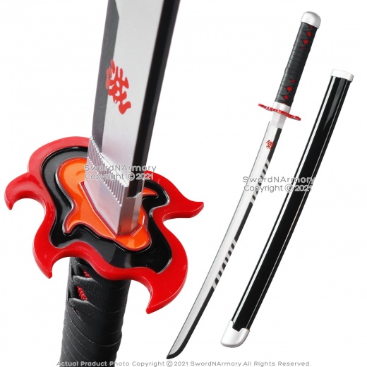 Tanjiro Sun Breathing 30â?Plastic Child-Sized Demon Katana Samurai Sword Cosplay