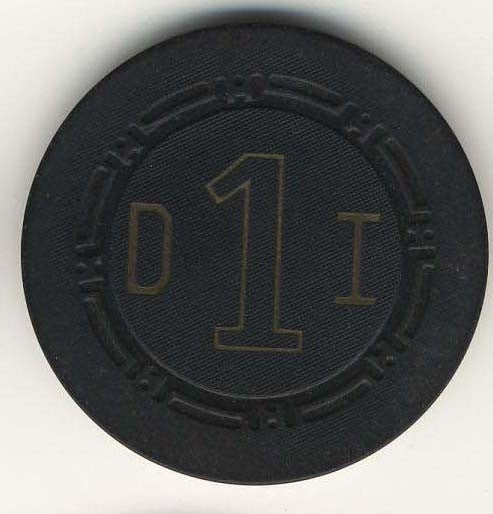 Desert Inn Casino Las Vegas Nevada Roulette Chip 1958 Black