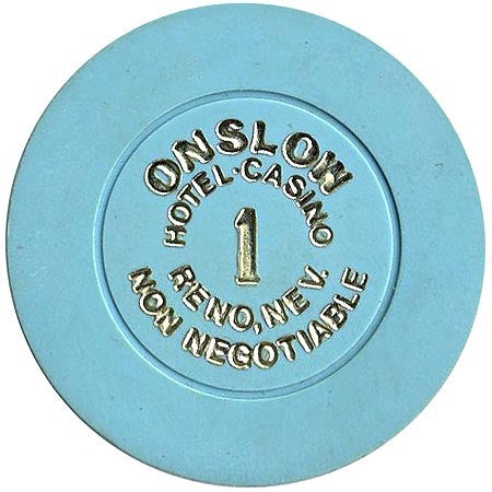 Onslow Casino Reno Nevada $1 Non-Negotiable Chip 1987
