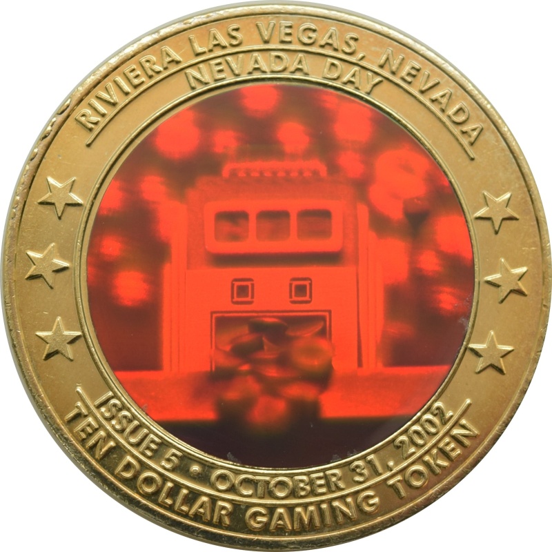 Riviera Casino Las Vegas "Nevada Day" $10 Hologram Token 2002