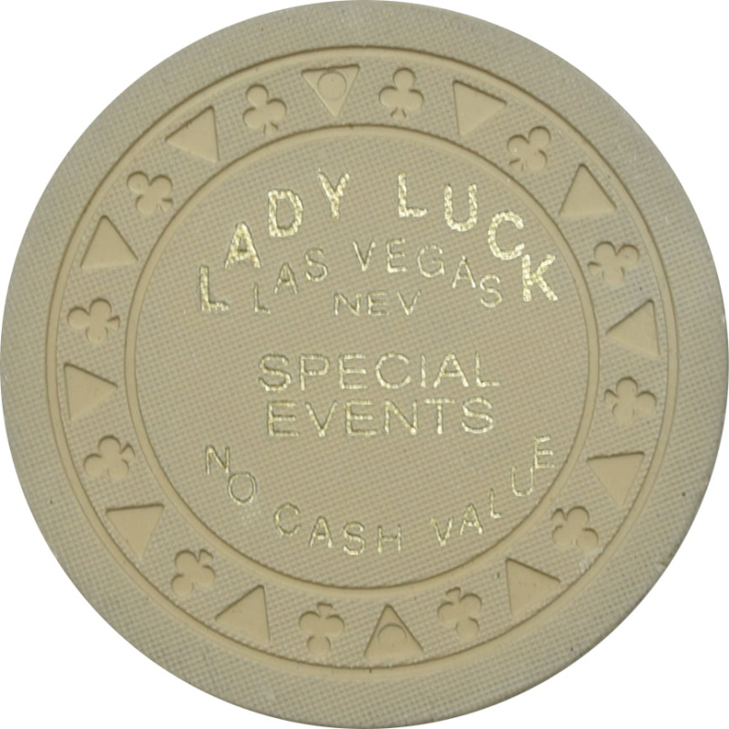 Lady Luck Casino Las Vegas Nevada Biege Special Events Chip 1990s
