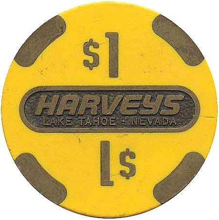 Harvey's Casino Lake Tahoe Nevada $1 Chip 1986