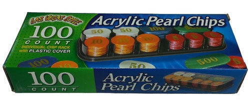 100-Piece Acrylic Jeton Set
