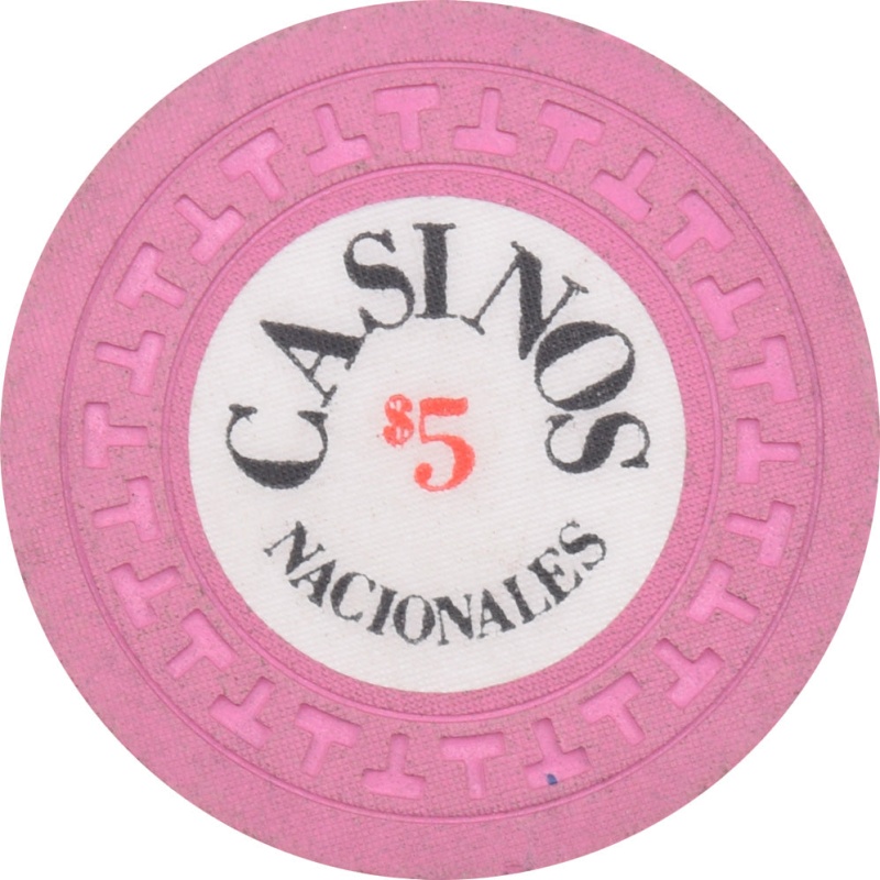 新品未開封 レアデック USPC Panama Casino Casino Nacionales De Panama $5 Chip Red/Black