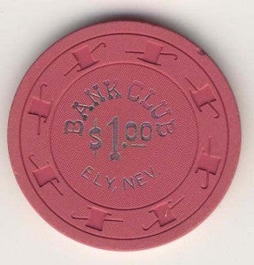 Bank Club Casino Ely Nevada $1 Chip 1960