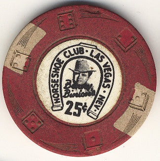 Horseshoe Club Casino Las Vegas Nevada 25 Cent Chip 1969