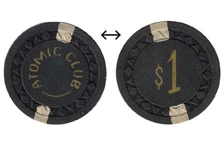 Atomic Club Casino Winnemucca Nevada $1 Chip 1951