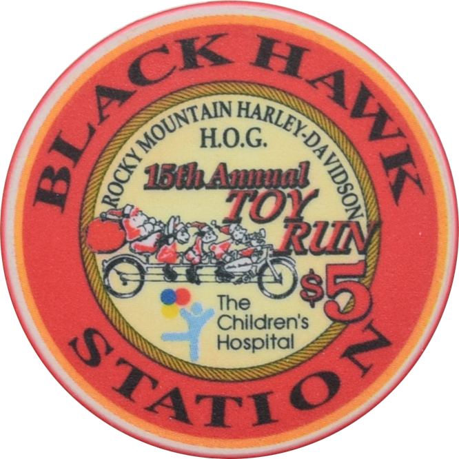 Black Hawk Station Casino Black Hawk Colorado $5 15Th Annual Toy Run Chip
