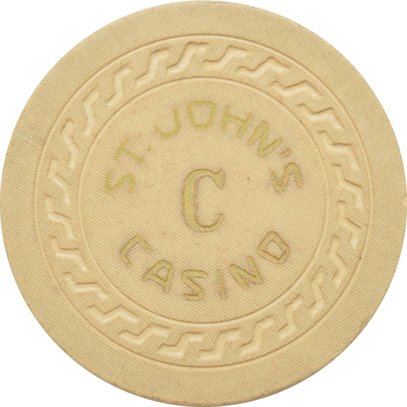 St. John's Casino Havana Cuba Beige C Roulette Chip