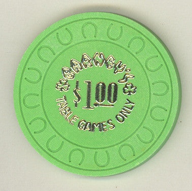 Barney's Casino Stateline Nevada $1 Non-Negotiable Chip 1985