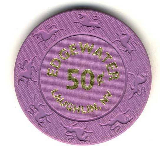 Edgewater Casino Laughlin Nevada 50 Cent Chip 1997