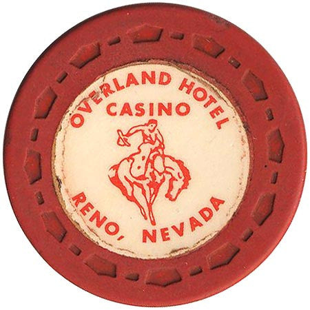 Overland Hotel Casino Reno Nevada Red Roulette Chip 1968
