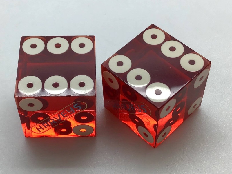 Vintage Harold’s Club Dice Reno Nevada Gambling Red high quality Die Set of 8