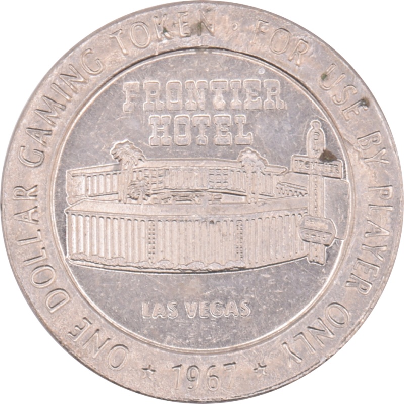 Frontier Hotel Casino Las Vegas Nevada $1 Token 1967