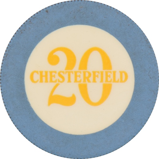 Chesterfield Club Illegal Casino Detroit Michigan $20 Chip